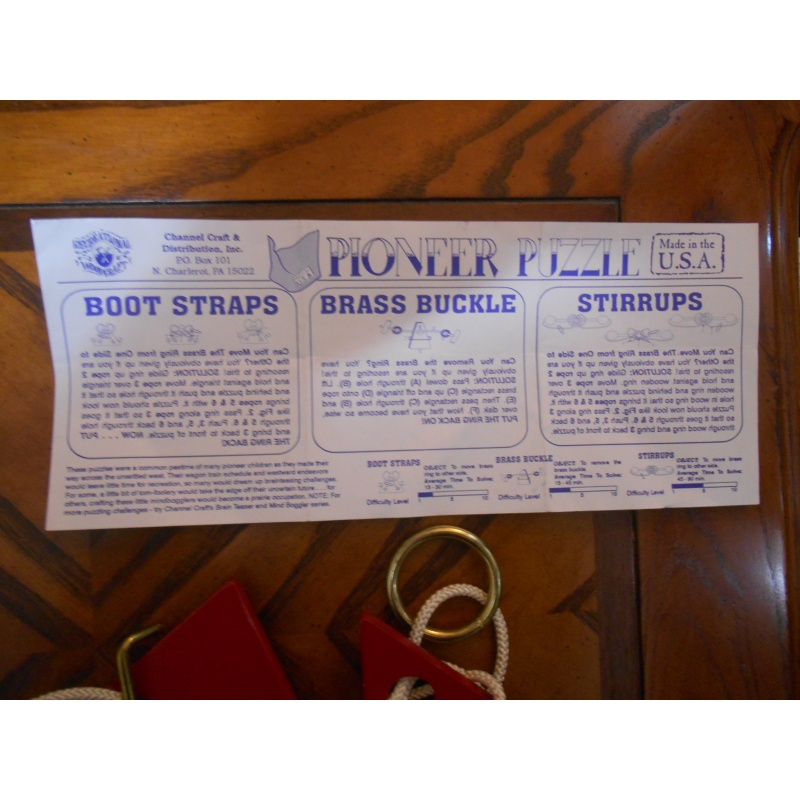 Three wood+string disentanglements, Pioneer Puzzle