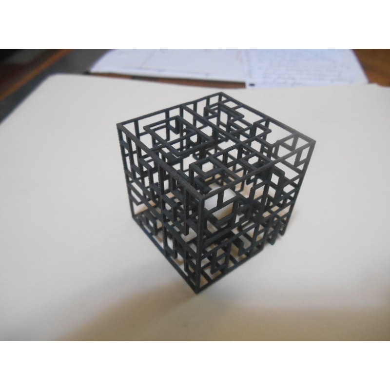 Three Steve Winter 3D wire-frame mazes
