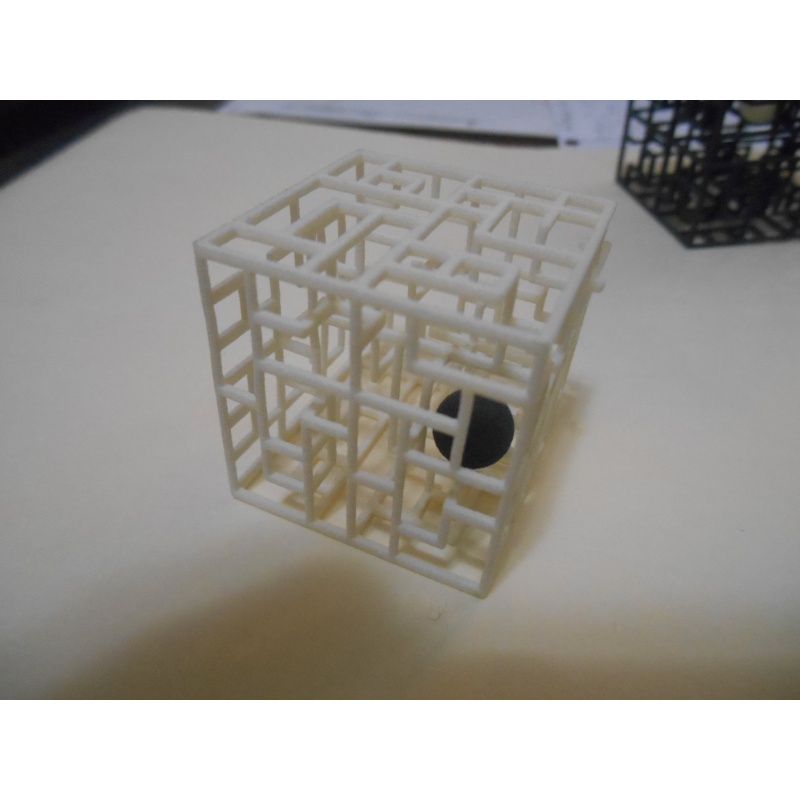 Three Steve Winter 3D wire-frame mazes