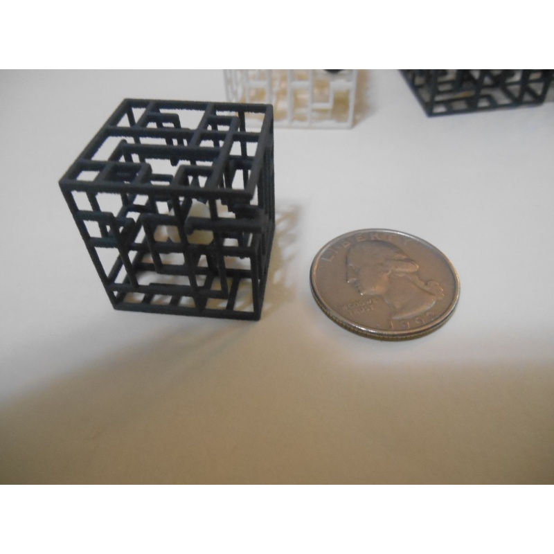 Three Steve Winter 3D wire-frame mazes