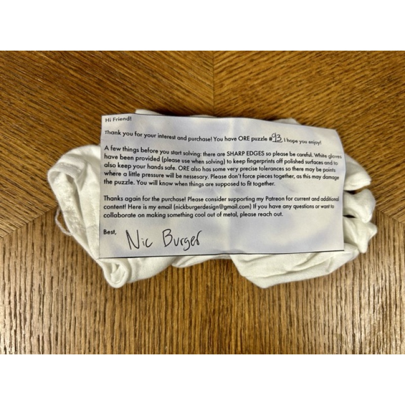ORE Puzzle by Nic Burger #93, New, Unsolved