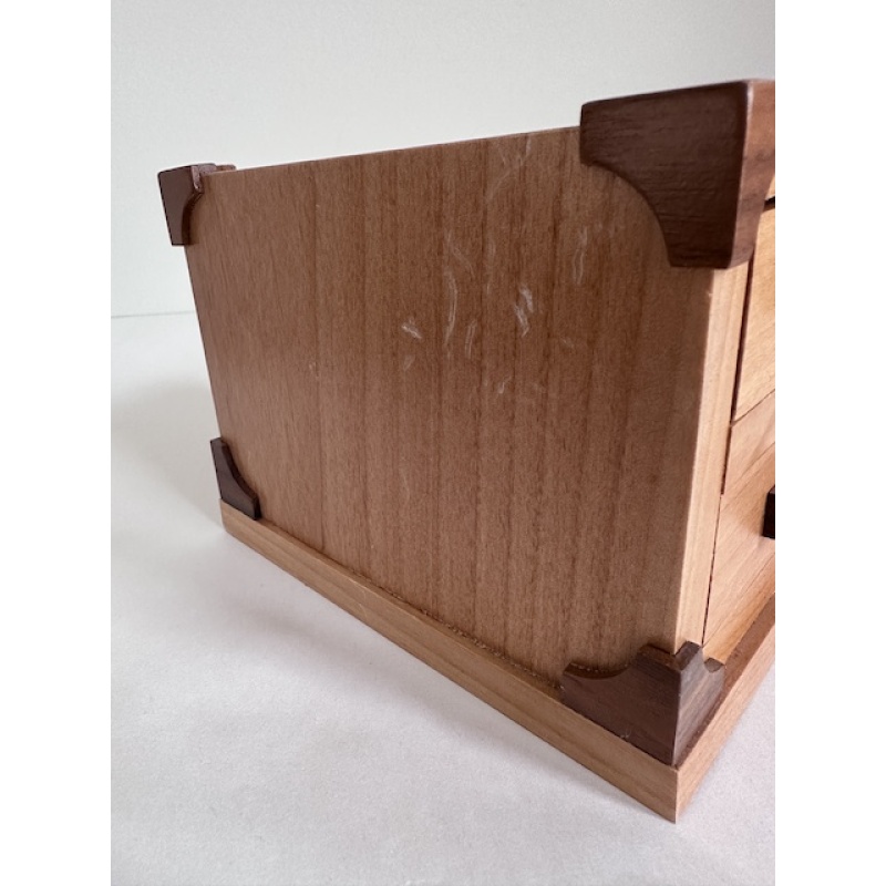 Two Drawers Japanese Karakuri Puzzle Box Akio Kamei