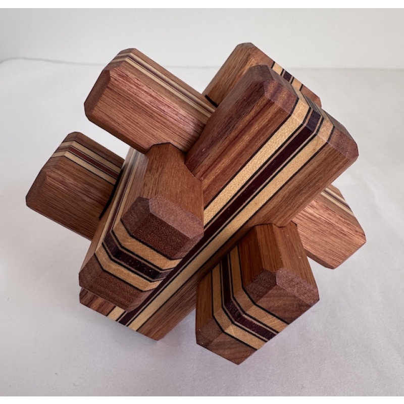 Wooden Inlay Six Piece Burr