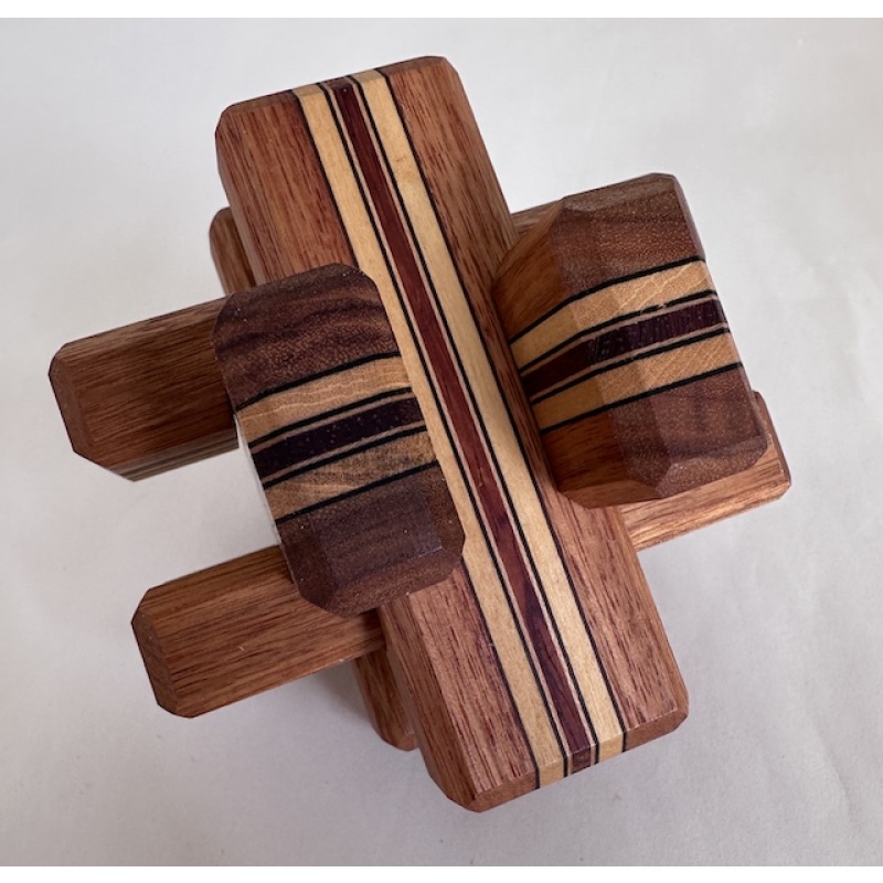 Wooden Inlay Six Piece Burr