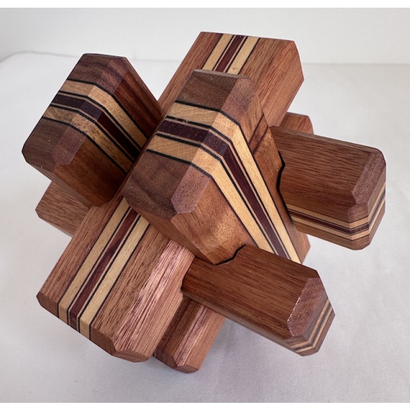 Wooden Inlay Six Piece Burr