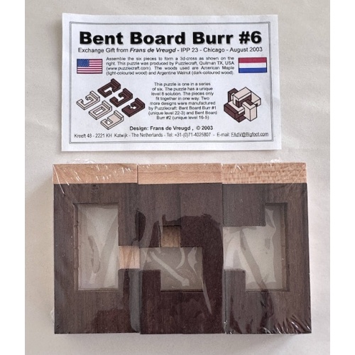 Bent Board Burr #6 (IPP23) by Frans de Vreugd / Puzzlecraft (Steve Strickland)
