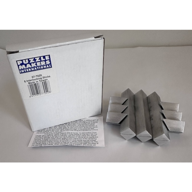 6 Interlocking Sticks 07-7020, Puzzle Makers Intenational