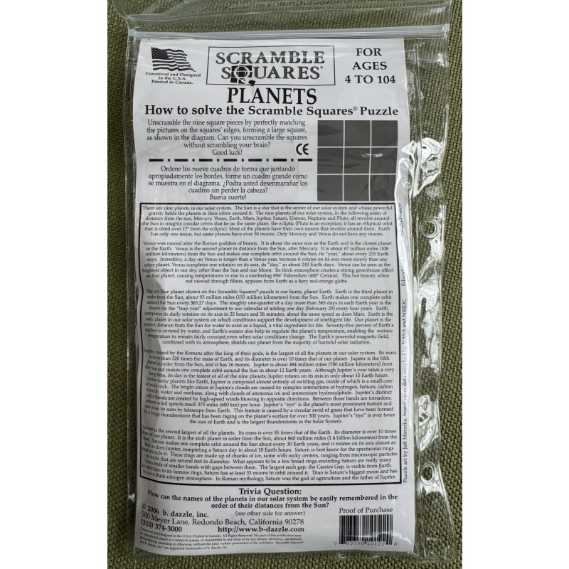 Scramble Squares, Planets