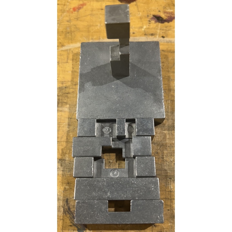 Mid Century 6-piece Aluminum Burr Puzzle