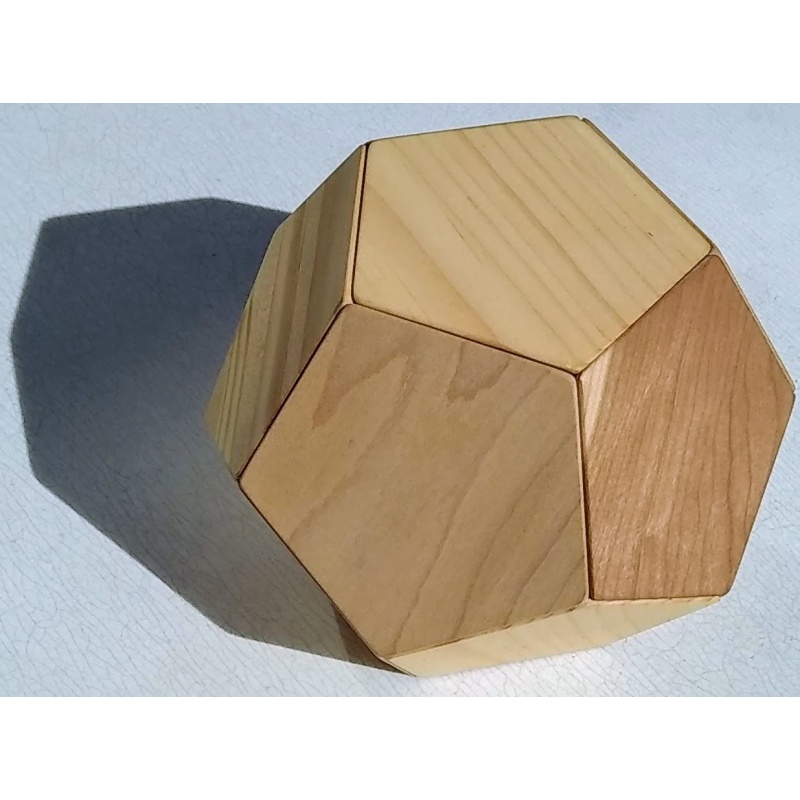 12 piece Dodecahedron made from several woods