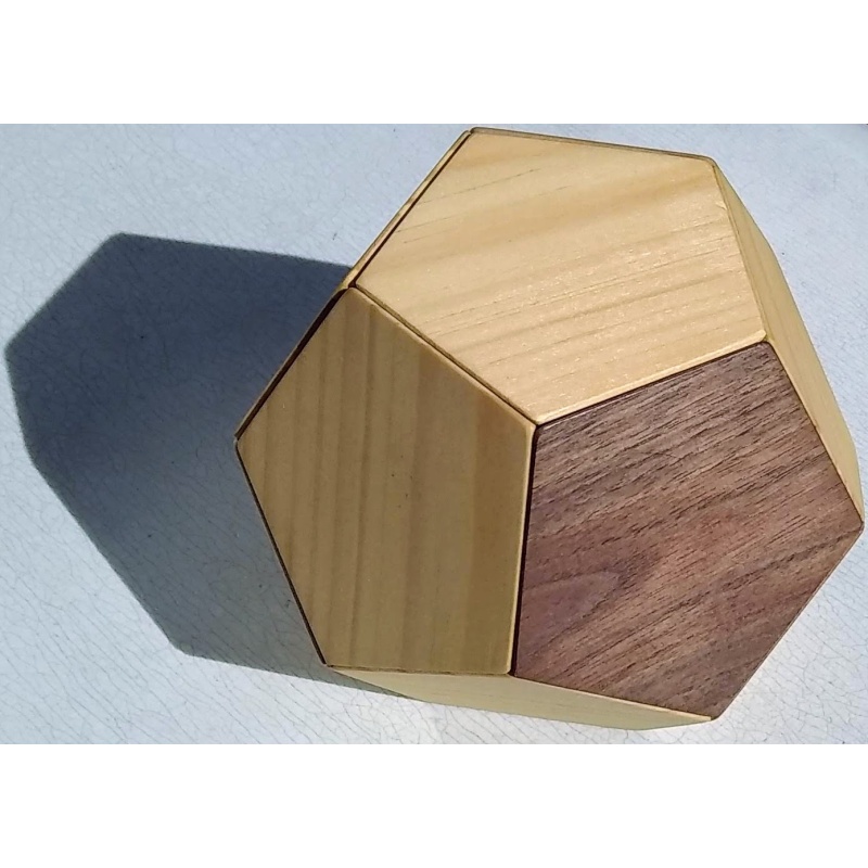 12 piece Dodecahedron made from several woods