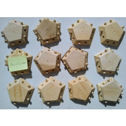 12 piece Dodecahedron made from several woods