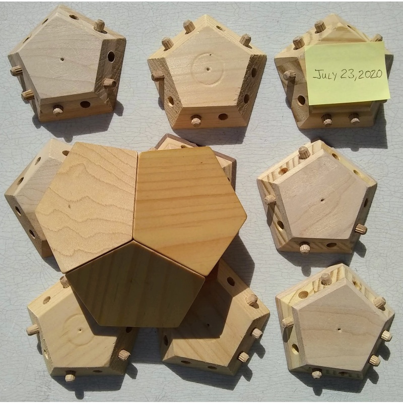 12 piece Dodecahedron made from several woods