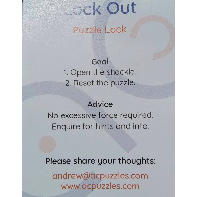 "Lock Out" by AC Puzzles