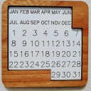 Puzzle Calendar - solve for each day of the year (cherry pieces and border)