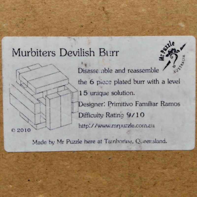 Murbiters Devilish Burr for IPP36 (Mr. Puzzle Australia)