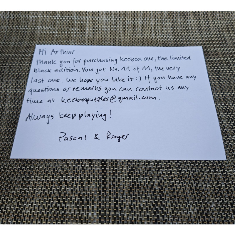 Rare BLACK KEEBOX!   Only 11 MADE, NOS, Never Solved NIB