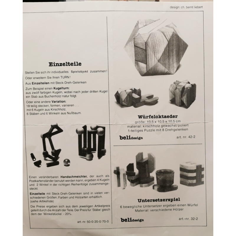Cube octahedron / Würfeloktaeder by Beli Design( Bernt Liebert )