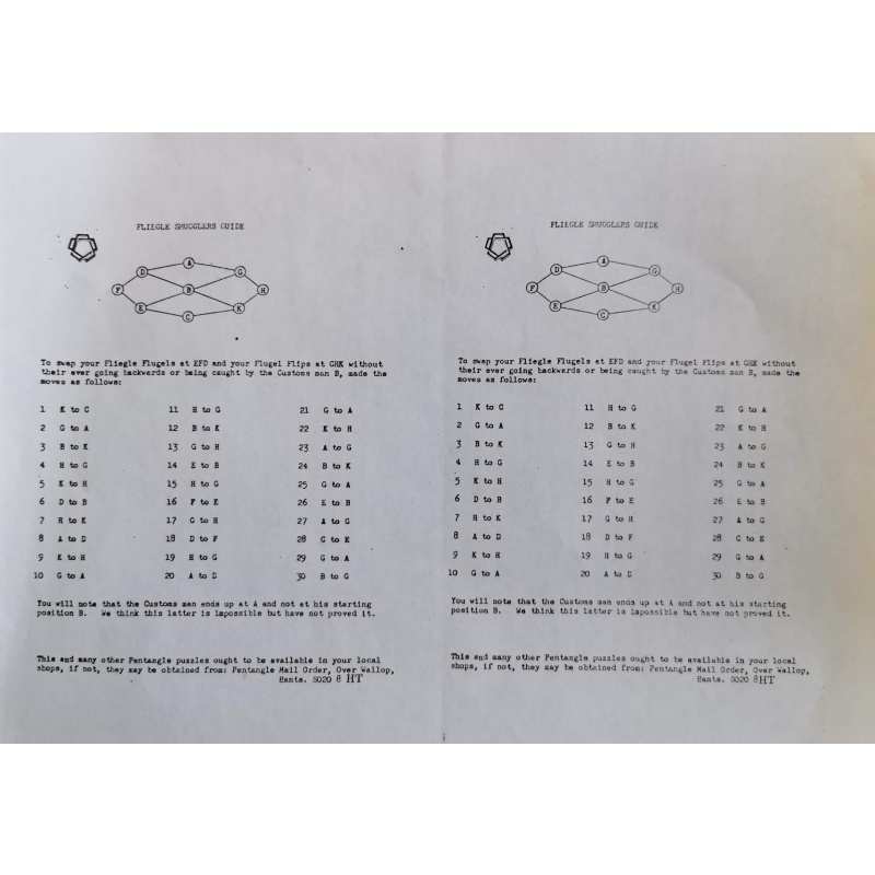 Fliegle Smugglers Puzzle by Pentangle