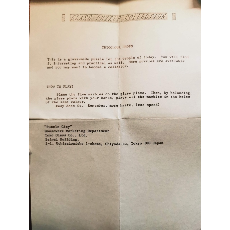 TRICOLOUR CROSS PZ-045-2500 by Toyo Glass