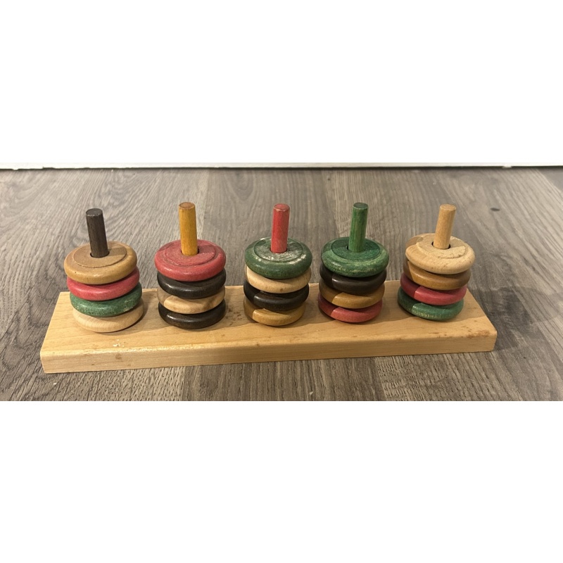 Vintage Original "Right On" Wood Puzzle Game SKOR-MOR