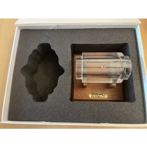 Clear Revomaze Sleeve and wooden stand