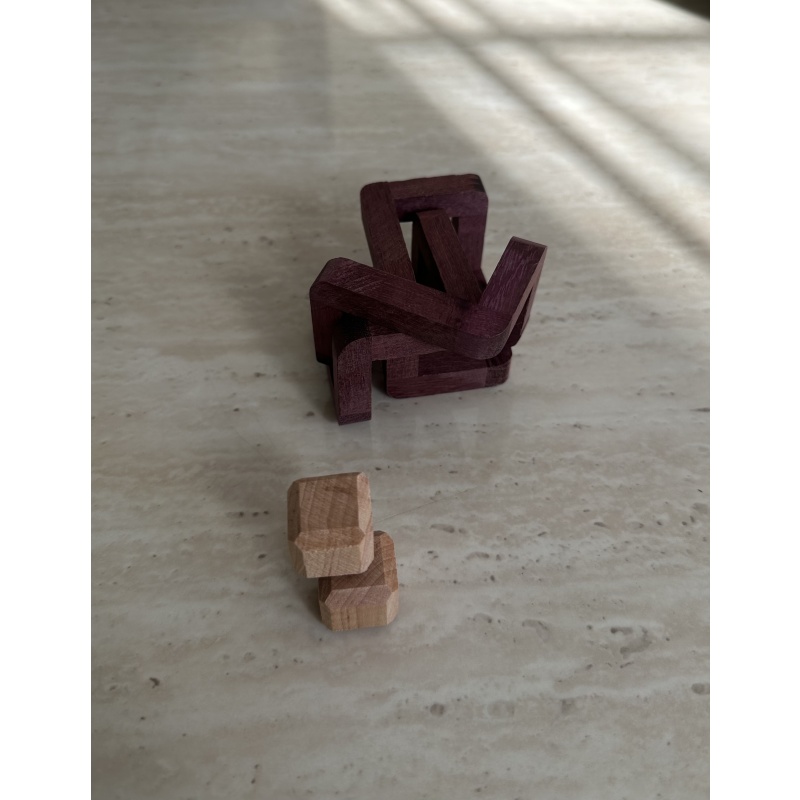 [RARE] Purpleheart Cage with 2 Large Spheres (IPP23) by Sam Cornwell