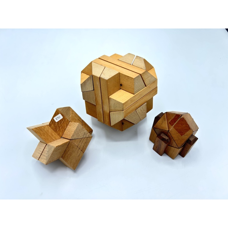 Three Stewart Coffin original prototypes: Egyptian (23-A), Arm-in-Arm (190), and Little Rocket (88)