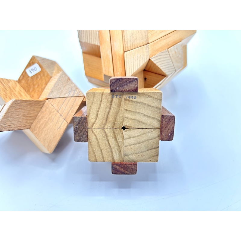 Three Stewart Coffin original prototypes: Egyptian (23-A), Arm-in-Arm (190), and Little Rocket (88)