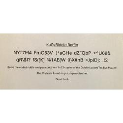 Kel’s Riddle Raffle - Goldie Locked Puzzle