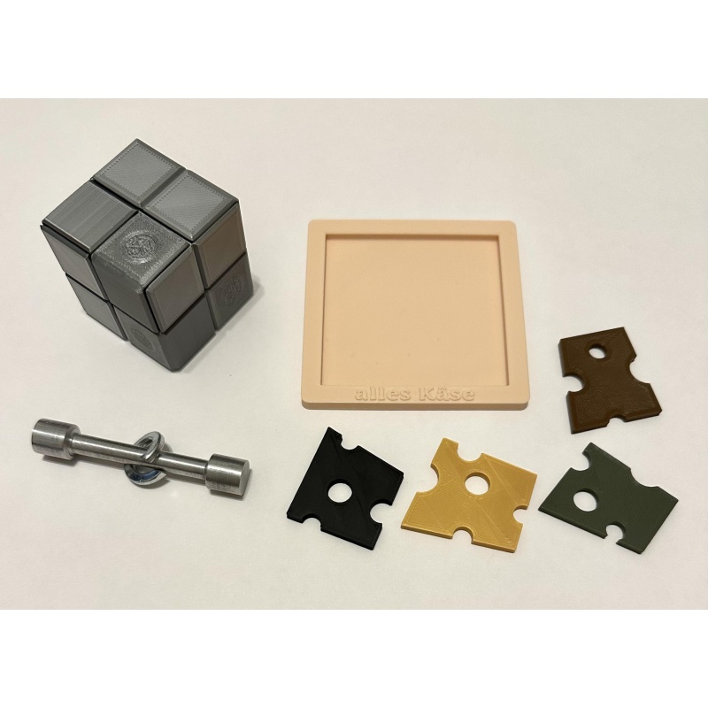 3 Puzzles Bolt Cheese Cube