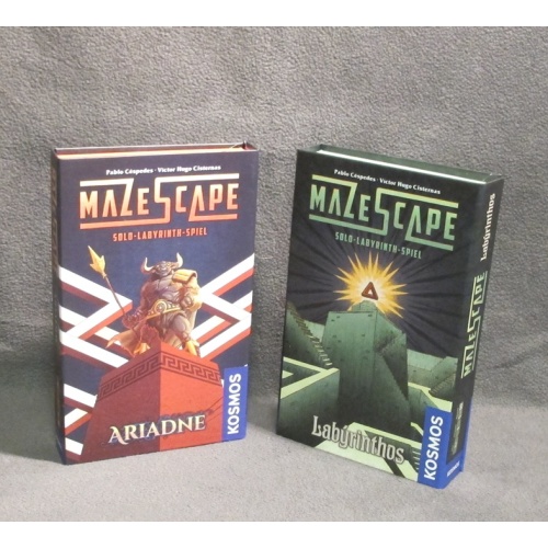 two sets of Maze Scape, solo labyrinth, puzzles
