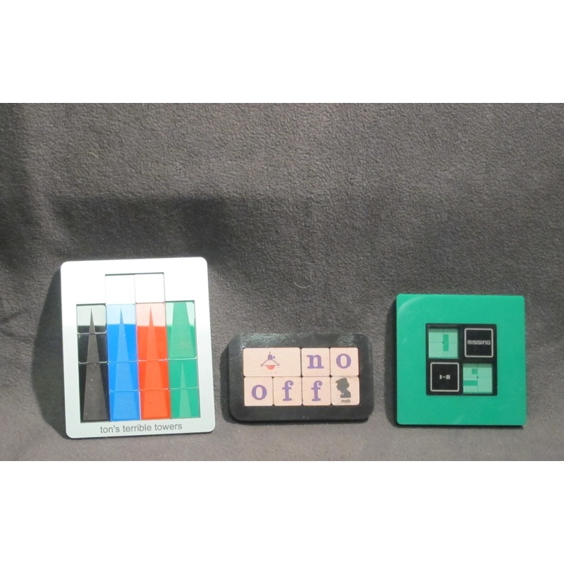 Two sliding piece puzzles designed and made by Ton Delsing (plus bonus!)