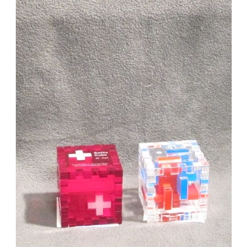 Swiss cube #2 & US cube by Jürg von Känel