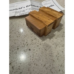 Sandfields Banded Dovetail Puzzle designed by Perry McDaniel, crafted by Kathleen Malcolmson