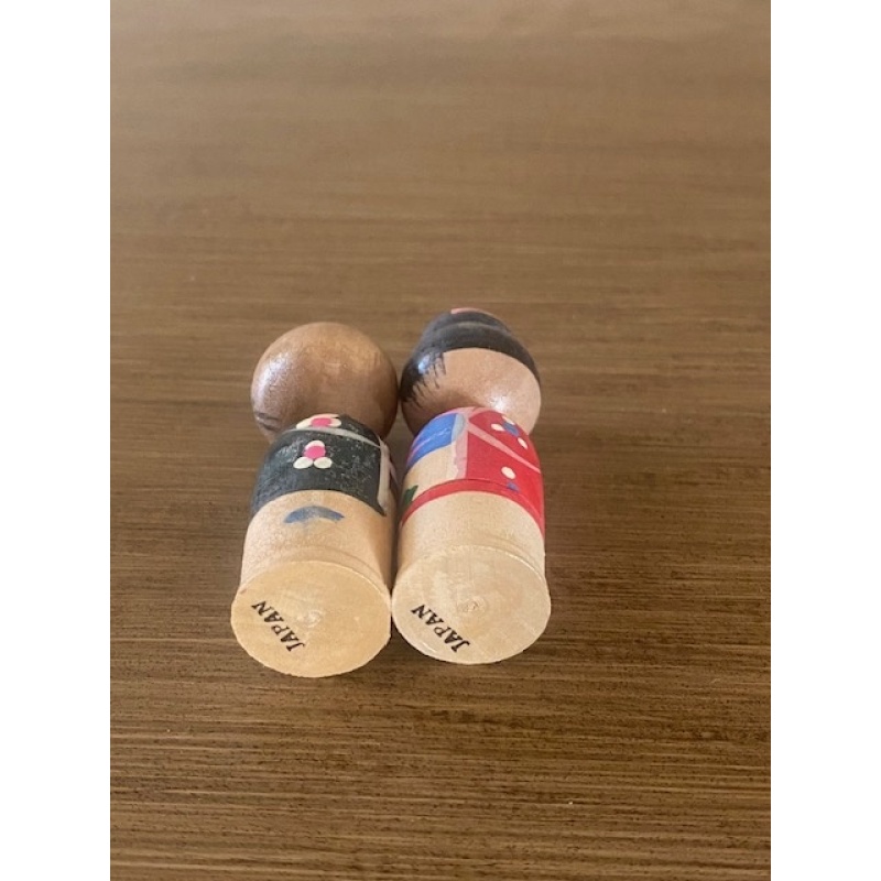 Vintage set of miniature NESTED Japanese Kokeshi Dolls