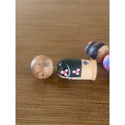 Vintage set of miniature NESTED Japanese Kokeshi Dolls