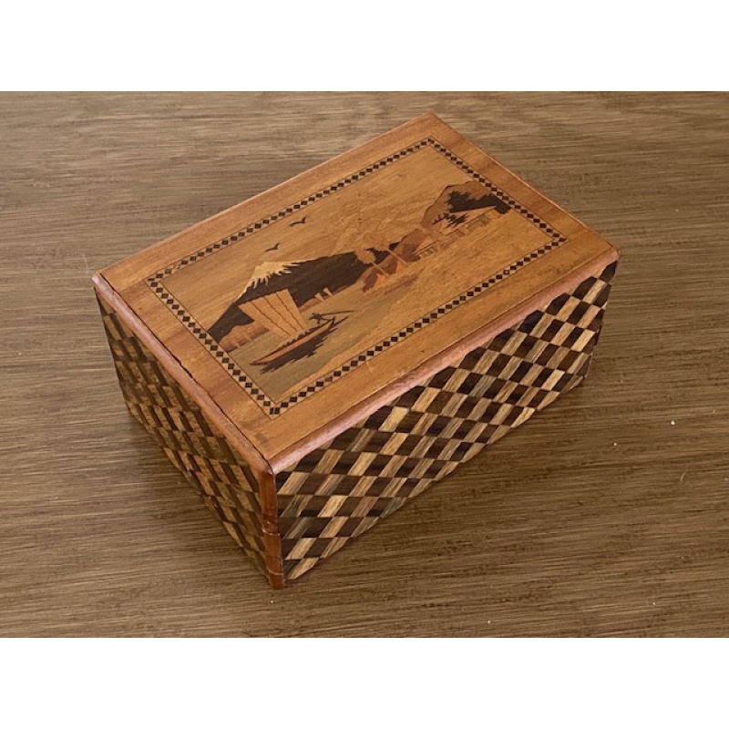 Vintage Sansui Zougan Japanese Puzzle Box 6 Sun 50 + Steps (See Details)