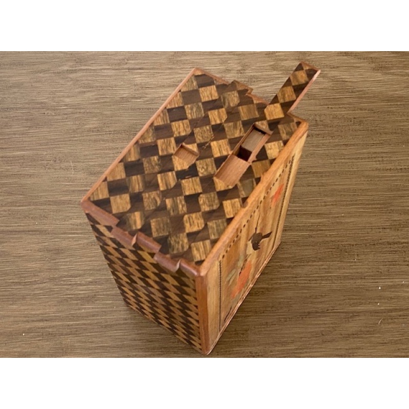 Vintage Sansui Zougan Japanese Puzzle Box 6 Sun 50 + Steps (See Details)