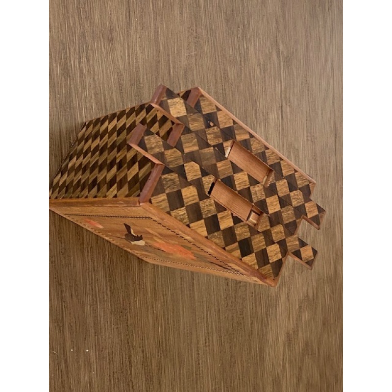 Vintage Sansui Zougan Japanese Puzzle Box 6 Sun 50 + Steps (See Details)