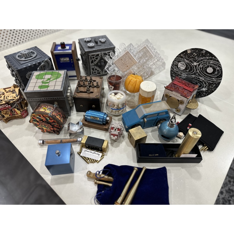 Mechanical Puzzle Collection – 28 Puzzles – Wil Strijbos, Felix Ure, Two Brass Monkeys, Juno, Toyo Glass, MW Puzzles & More