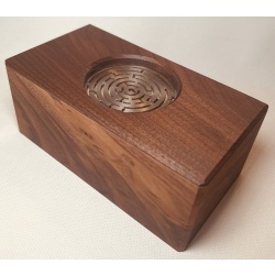 Walnut Circle Maze Puzzlebox (2018) by Kagen Sound