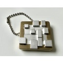 Mondrian's Square from CubicDissection Aluminum and brass Tom Jolly 1.4inx1.4in