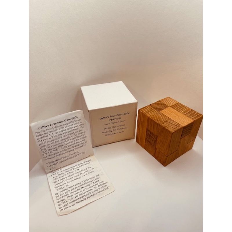Four-Piece Interlocking Cube - Stewart Coffin # 93 by Bill Sheckels