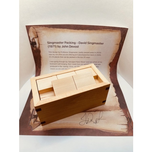 Singmaster Packing - David Singmaster (1971) by John Devost