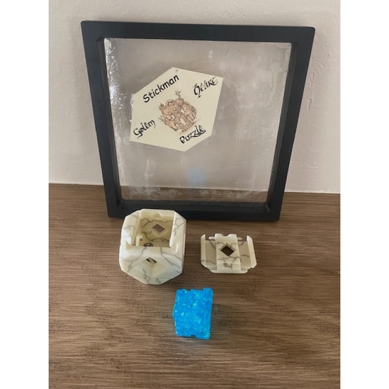 Stickman Golem Heart Puzzle ( Howlite Edition)