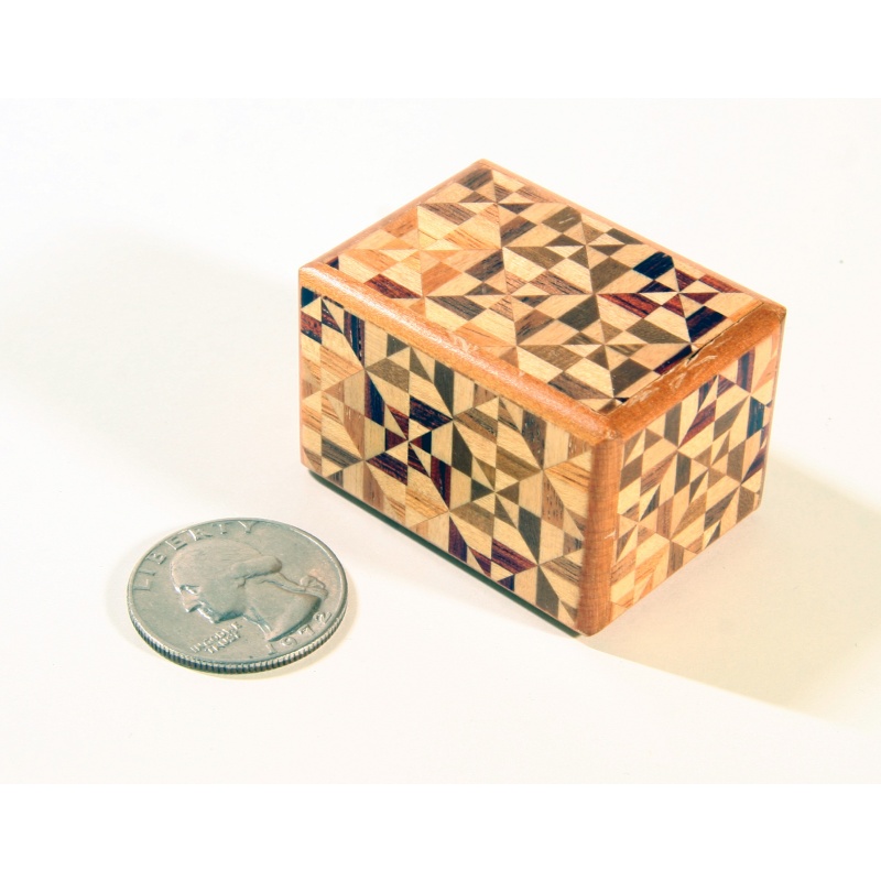 traditional Japanese box: 4-step 1.5 sun yosegi with drawer (maker & date unknown)