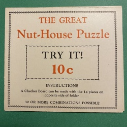 The Great Nut-House Puzzle, 14-Piece Checkerboard Puzzle --- TWO COPIES!