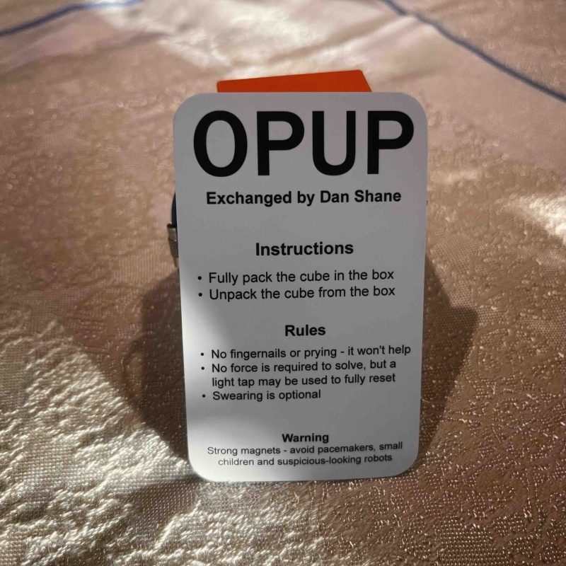 OPUP - One piece unpacking puzzle