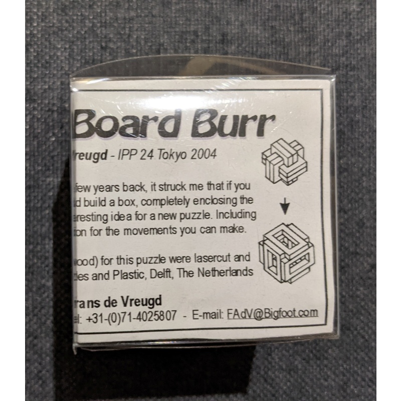 Boxed Six Board Burr (Frans de Vreugd)